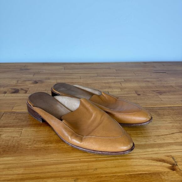 Madewell The Frances Tan Brown Leather Slip On Loafers Flats Size 11 - Picture 2 of 7